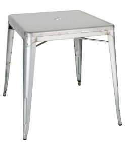Bolero Bistro Galvanised Steel Square Table 668mm Single (GC866)