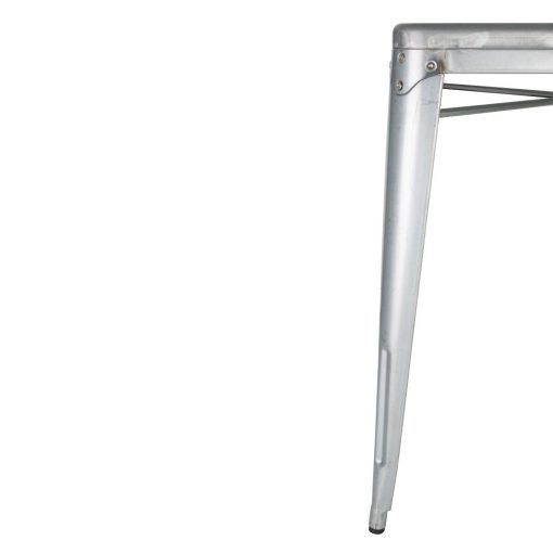 Bolero Bistro Galvanised Steel Square Table 668mm Single (GC866)