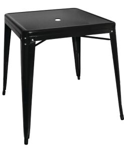 Bolero Bistro Steel Square Table Black 668mm Single (GC867)