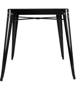 Bolero Bistro Steel Square Table Black 668mm Single (GC867)