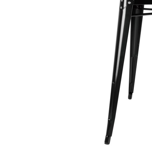 Bolero Bistro Steel Square Table Black 668mm Single (GC867)