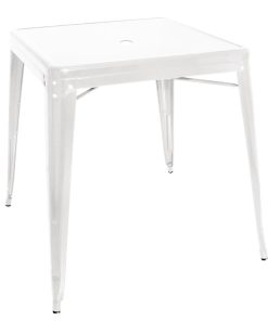 Bolero Bistro Square Steel Table White 668mm Single (GC869)