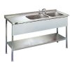 Lincat Stainless Steel Double Sink Unit with Left Hand Drainer 1500mm L884LH (GJ707)