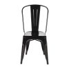 Bolero Bistro Steel Side Chairs Black Pack of 4 (GL331)