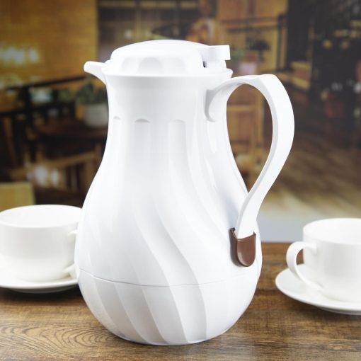 Olympia Insulated Swirl Jug White 2Ltr (GL971)