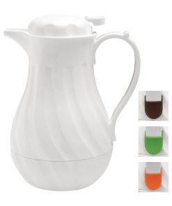 Olympia Insulated Swirl Jug White 2Ltr (GL971)