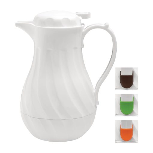 Olympia Insulated Swirl Jug White 2Ltr (GL971)