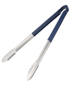 Hygiplas Colour Coded Serving Tong Blue - 405mm (HC849)