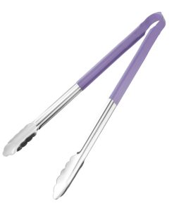 Hygiplas Colour Coded Serving Tong Purple - 405mm (HC853)