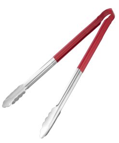 Hygiplas Colour Coded Serving Tong Red 405mm (HC854)