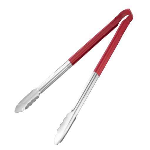 Hygiplas Colour Coded Serving Tong Red 405mm (HC854)