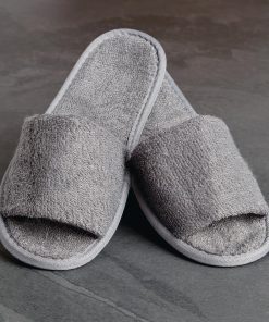 Luxury Curzon Open Toe Slippers Grey (HD244)