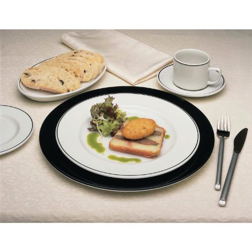 Churchill Black Line Oval Platters 202mm Pack of 12 (P695)