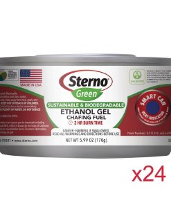 Sterno Green Ethanol Gel Chafing Fuel 2 Hour Pack of 24 (SA609)