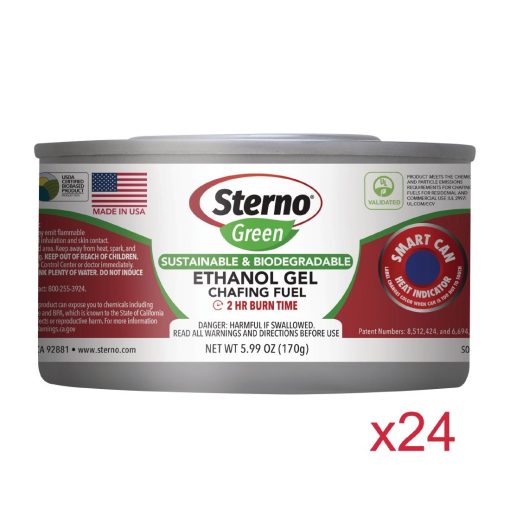 Sterno Green Ethanol Gel Chafing Fuel 2 Hour Pack of 24 (SA609)