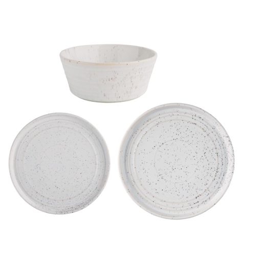 Olympia Cavolo Serve Like A Pro 18-Piece White Speckle Dinner Set (SA621)