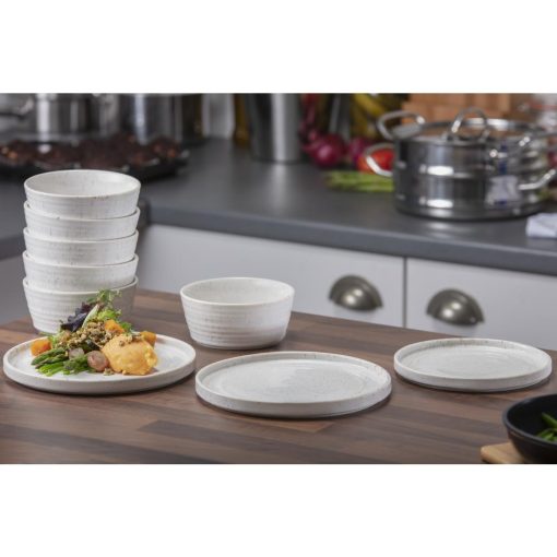 Olympia Cavolo Serve Like A Pro 18-Piece White Speckle Dinner Set (SA621)