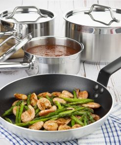 Nisbets Essentials Cook Like A Pro 4-Piece Saucepan and Frying Pan Set (SA689)