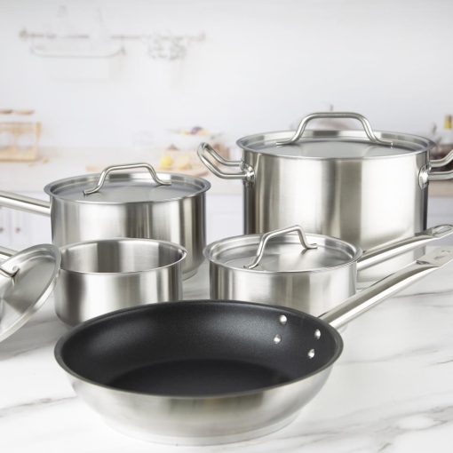 Vogue Cook Like A Pro 5-Piece Stainless Steel Induction Cookware Set (SA693)