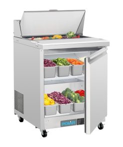 Polar U-Series Single Door Mega Top Prep Counter Fridge 154Ltr (UA009)