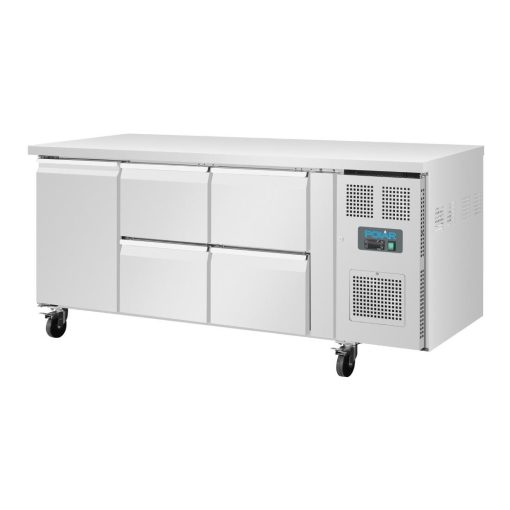 Polar U-Series Single Door and 4 Drawer Counter Fridge 358Ltr (UA020)