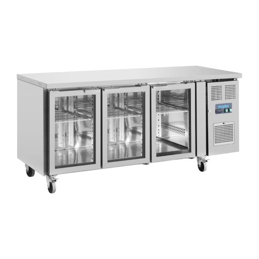 Polar U-Series 3 Door Counter Fridge with Glass Doors (UA024)