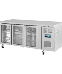 Polar U-Series 3 Door Counter Fridge with Glass Doors (UA024)