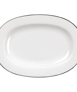 Churchill Alchemy Mono Oval Dishes 330mm Pack of 6 (W566)
