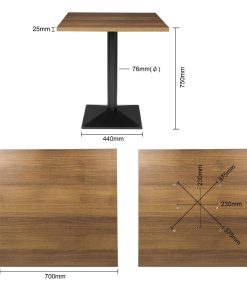 Bolero Complete Square Table 700mm (CH992)