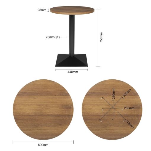 Bolero Complete Round Table 600mm (CH993)