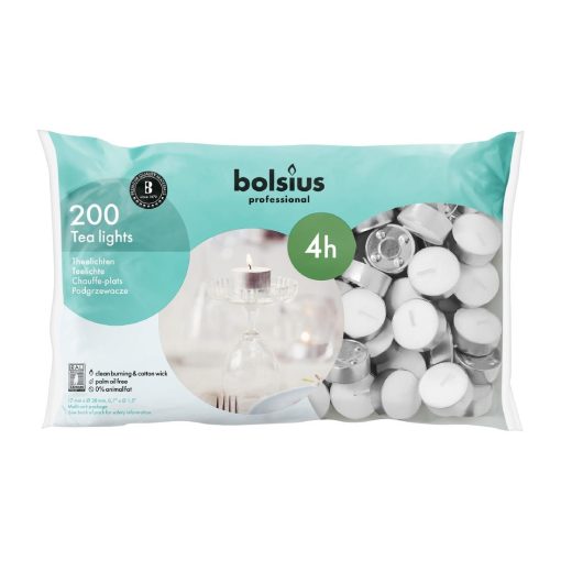 Bolsius Four-hour Tealights Pack of 200 (CJ879)