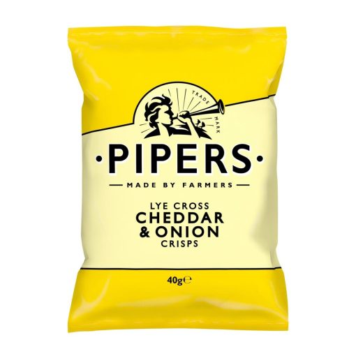 Pipers Lye Cross Cheddar and Onion 40g Pack of 24 (CZ701)