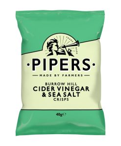 Pipers Burrow Hill Cider Vinegar and Sea Salt 40g Pack of 24 (CZ702)