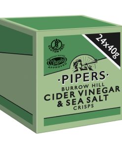 Pipers Burrow Hill Cider Vinegar and Sea Salt 40g Pack of 24 (CZ702)