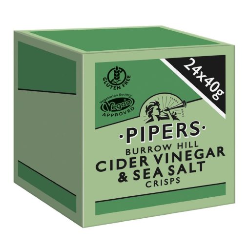 Pipers Burrow Hill Cider Vinegar and Sea Salt 40g Pack of 24 (CZ702)