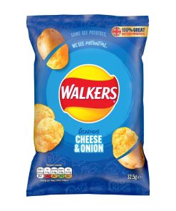 Walkers Cheese and Onion Flavour Crisps 32-5g Pack of 32 (CZ703)