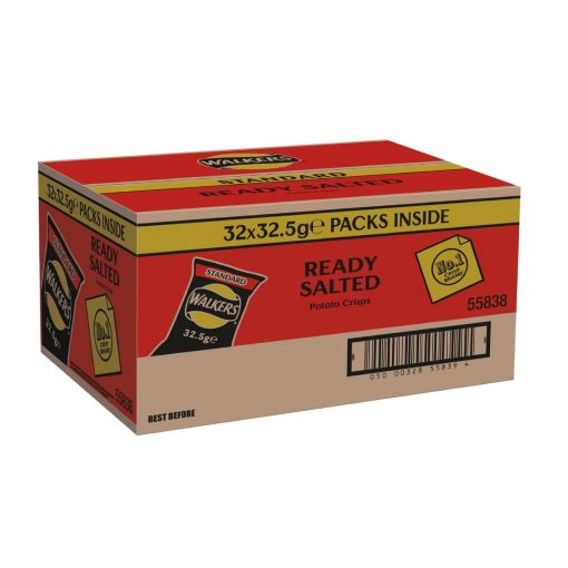 Walkers Ready Salted Flavour Crisps 32-5g Pack of 32 (CZ704)