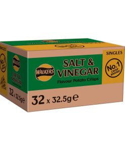 Walkers Salt and Vinegar Flavour Crisps 32-5g Pack of 32 (CZ705)
