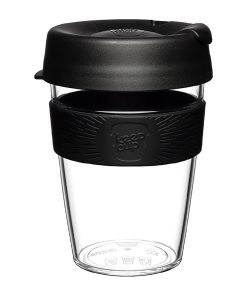 KeepCups Clear Reusable Cups Black 12oz (CZ743)
