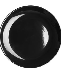 Olympia Cafe Coupe Plate Black - 200mm 8 Pack of 12 (CU950)