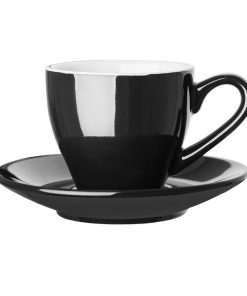 Olympia Cafe Espresso Saucer Black Pack of 12 (CU955)