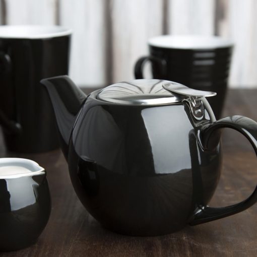 Olympia Cafe Teapot Black (CU958)