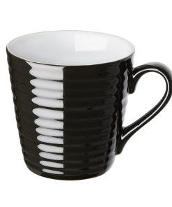 Olympia Cafe Aroma Mug Black - 340ml Pack of 6 (CU959)