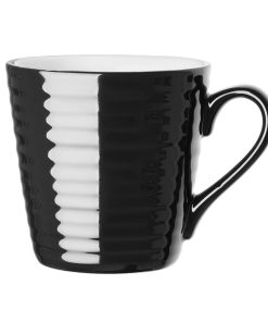 Olympia Cafe Aroma Mug Black - 340ml Pack of 6 (CU959)