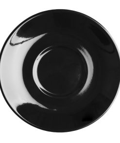 Olympia Cafe Flat White Saucer Black Pack of 12 (CU962)