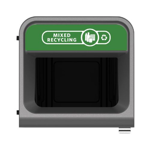 Rubbermaid Configure Recycling Bin with Mixed Recycling Label Green 87Ltr (CX961)