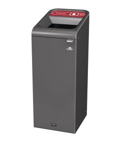 Rubbermaid Configure Recycling Bin with Plastic Recycling Label Red 57Ltr (CX963)