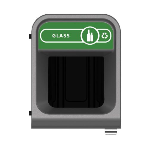 Rubbermaid Configure Recycling Bin with Glass Recycling Label Green 57Ltr (CX966)