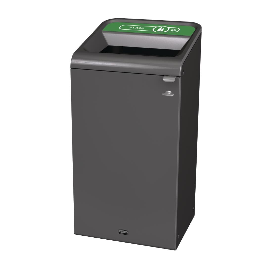 Rubbermaid Configure Recycling Bin with Glass Recycling Label Green 87Ltr (CX967)