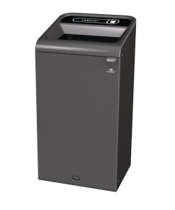 Rubbermaid Configure Recycling Bin with Landfill Label Black 87Ltr (CX970)
